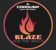 A circular logo features a vibrant orange and red flame with a chili pepper inside. It includes the text 